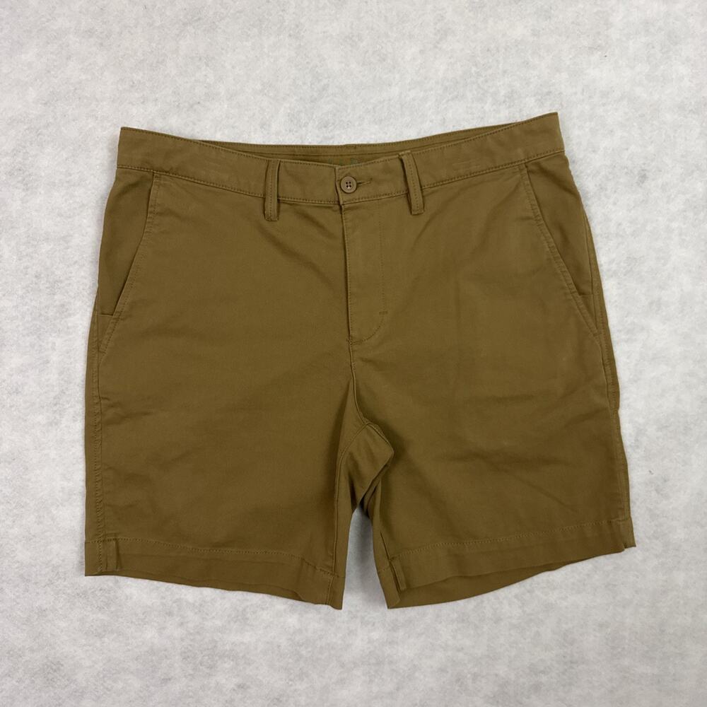 L L Bean Mens Chino Shorts 35 Brown Comfort Stretch Coolmax Outdoor Hiking